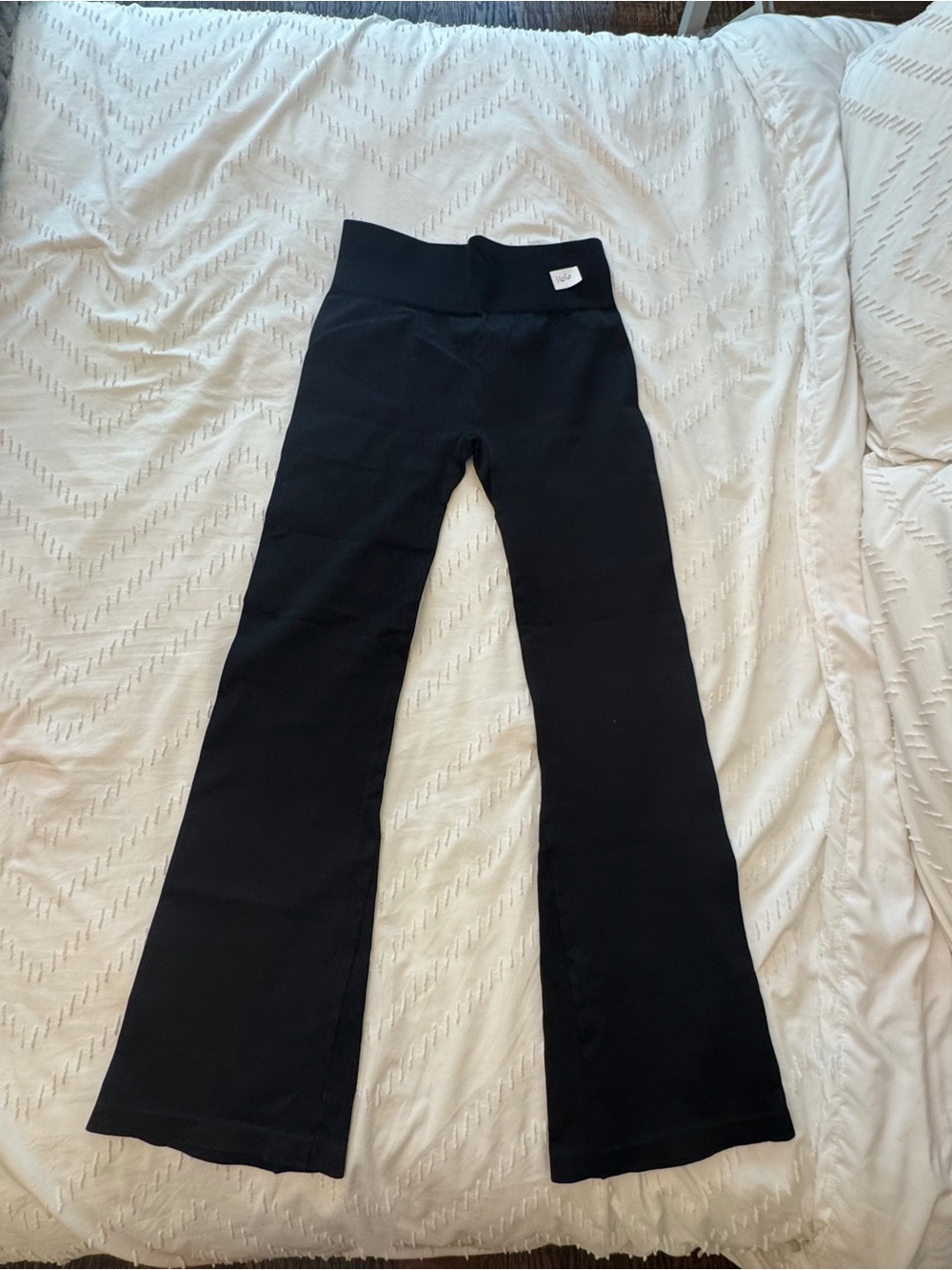 High-Rise Black Flare Leggings for Women